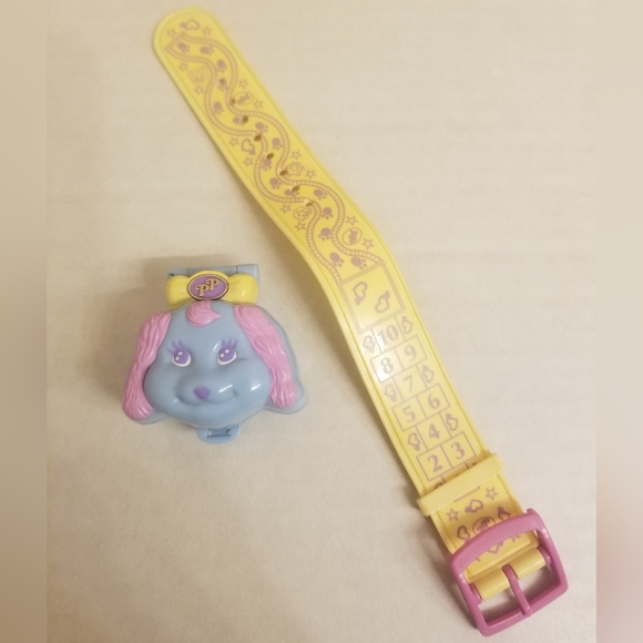 90s Polly Pocket puppy case w wristband & Polly- no fuzzy dog - Picture 3 of 6